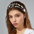 thumbnail image 3 of Unique Bargains 1 Pcs Leopard Pattern Knotted Headbands Women Hairband Hair Hoop Black, 3 of 7