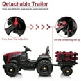 thumbnail image 5 of uhomepro Red 12 V Battery Powered Ride On Cars Electric Tractor with Trailer, Motorized Vehicles for Kids, Ride On Toys for Boys Girls, Christmas Gift/Birthday Gift, 5 of 10