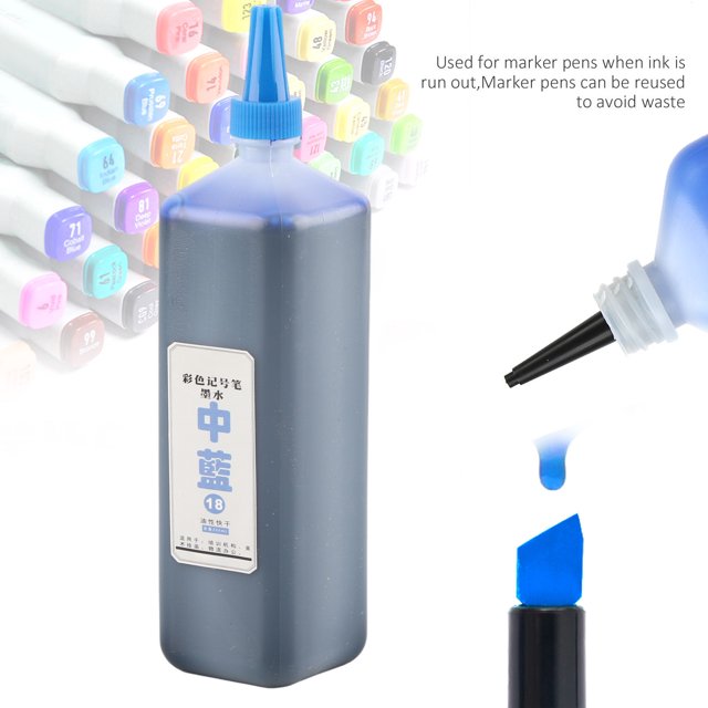 Marker Refill Ink, Easy To Distinguish Convenient Marker Replenishing Ink Waterproof For Marker Pens For Poster Pens 200ml
