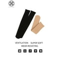 thumbnail image 3 of Luxtrada 2 Pairs Women Thigh High Socks Winter Thick Fleece Lined Over the Knee High Boot Stockings Nylon Winter Warm Sock (Black+Apricot), 3 of 8