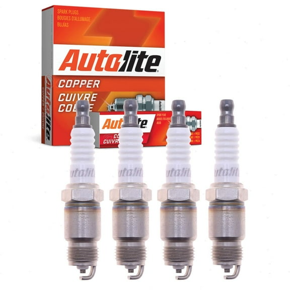 4 pc Autolite 24 Copper Core Spark Plugs for 1277 406 41-905 5034 5614220 80027 AF32 Ignition Wire Secondary
