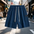 thumbnail image 2 of Byworldtasic Men's Sweat Shorts Baggy Sweatpants Lounge Sweat Loose Shorts Workout with Pockets, 2 of 5