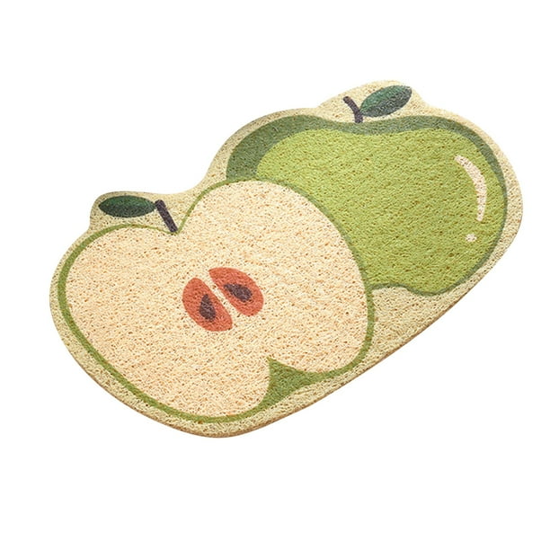 Mantel Individual Para Atrapar Alimentos Para Mascotas, Estera Para Para Gatos De PVC Fácil De Limpiar, Resistencia Al Deslizamiento Flexible, Forma De Fruta Para Gatos Para