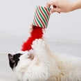thumbnail image 4 of Christmas Cat Toy Funny Bell Artificial Feather Cat Teaser Cat Chasing Toy, 4 of 6