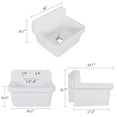 thumbnail image 2 of QinaQin 30 x 20 Inch Utility Sink,Ceramic Laundry Sink with High Backsplash,Wall Mount for Washing Room,Bathroom,White, 2 of 6