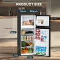 thumbnail image 3 of Upstreman 4.0 Cu.Ft. Mini Fridge with Freezer, 2 Door Small Refrigerator with 5 Adjustable Thermostat, Compact Refrigerator for Kitchen Apartment Bedroom Dorm Office, Black BR401, 3 of 11