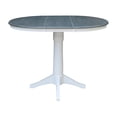 thumbnail image 2 of International Concepts 36" Solid Wood Extension Dining Table With Stools, 2 of 5