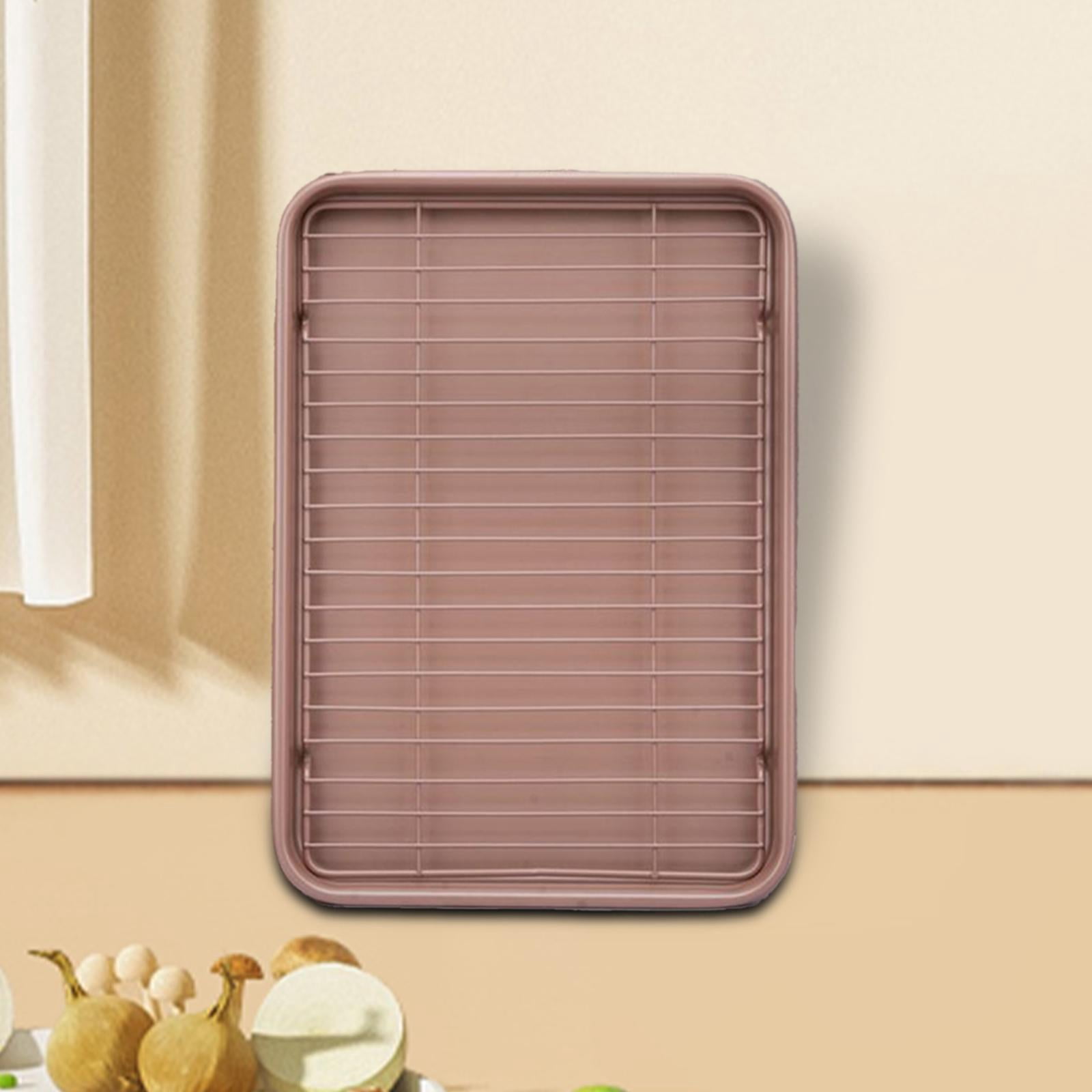 Fiocias Baking Sheet with Rack Set, Baking Pan Heavy Duty Multipurpose Kitchen Cookware 39.5cmx27cmx2.5cm