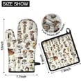 thumbnail image 6 of Brown Mushroom Label Light Pattern Kitchen Oven Mitt and Pot Holder Sets 2 Pcs for Baking, Cooking and Grilling, Heat Resistant Up To 392 °F, 6 of 7