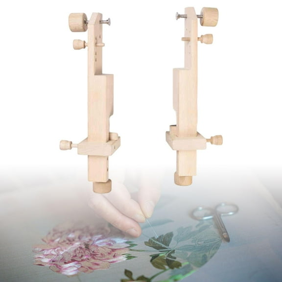 perfeclan Cross Stitch Frame Stand Embroidery Hoop Multifunctional DIY Art Crafts Frame Rack with Clamp for Quilting Sewing Accessories