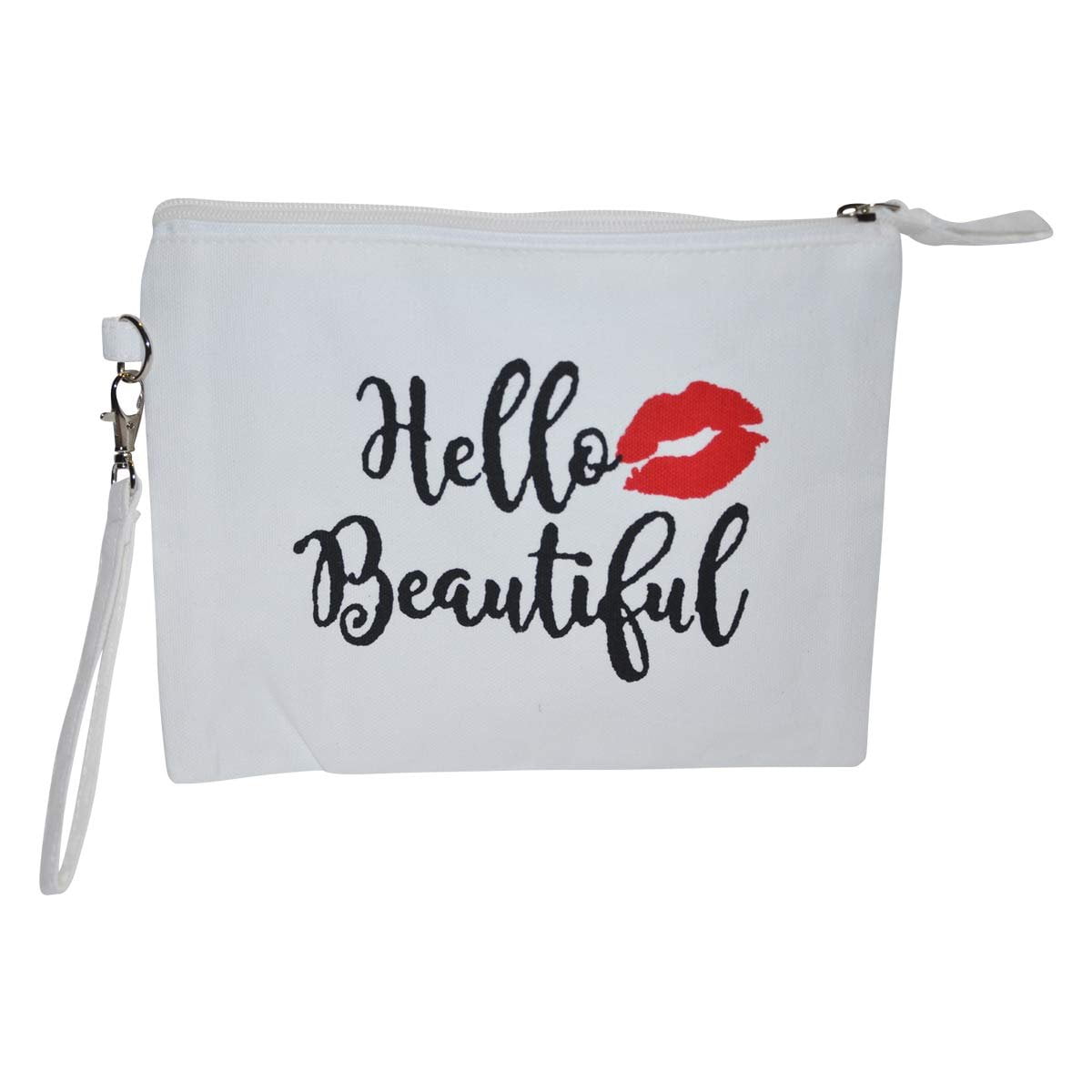 Cosmetic Bag with Sayings - Large Funny Makeup Bags - Womens Gift Makeup  Bags with Quotes - Cute Storage Bag for Travel - Funny Pack for Women Hello  Beautiful 