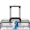 thumbnail image 5 of Pofeuu Blue White Fluid Art Print Luggage Tags, Privacy Cover ID Label with Stainless Steel Loop and Address Card for Travel Bag Suitcase-1, 5 of 5