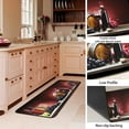 thumbnail image 4 of Red Wine Kitchen Rugs Set 2 Pieces Non-Slip Kitchen Floor Rug and Mat Wine Decor for Kitchen Floor Bedroom 17"x47"+17"x30", 4 of 6