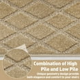 thumbnail image 3 of PURE ERA 2' x 3' Stair Tread Landing Mat Indoor Carpet Doormat Floor Mat Area Rug Self-adhensive Non-slip Back (Khaki Diamond Trellis,24 in.x36 in.), 3 of 7