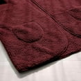 thumbnail image 5 of Womens Sweater Vest Fleece Sleeveless Open Front Jacket Loose Fuzzy Sherpa Vest With Hood Fall Casual Coat With Pocket Wine 2XL, 5 of 9