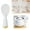 A, variante sur LPSSTORE Cuillère à Riz Blanche Autoportante – Base de Gobelet Autoportante Hygiénique Non Design pour Comptoirs & Rangement Facile