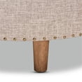 thumbnail image 3 of Baxton Studio Ottomane de Table Basse en Tissu Capitonné et Bois, Beige, 3 of 7