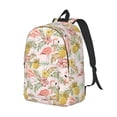 thumbnail image 2 of Balery Tropical Flamingo Pineapple Vintage Canvas Backpack for Men and Women - Large Capacity, Durable Travel Laptop Bag for School, Work, Hiking, and Outdoor Activities, 2 of 7