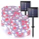 thumbnail image 1 of Guirnalda de luces solares JMEXSUSS, 100 LED, rojo/blanco, 33 pies, paquete de 2, 1 of 7