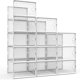 thumbnail image 1 of Seis cajas organizadoras transparentes y apilables con puertas frontales; duraderas, ideales para almacenar zapatillas deportivas y todo tipo de calzado en el hogar, 1 of 7
