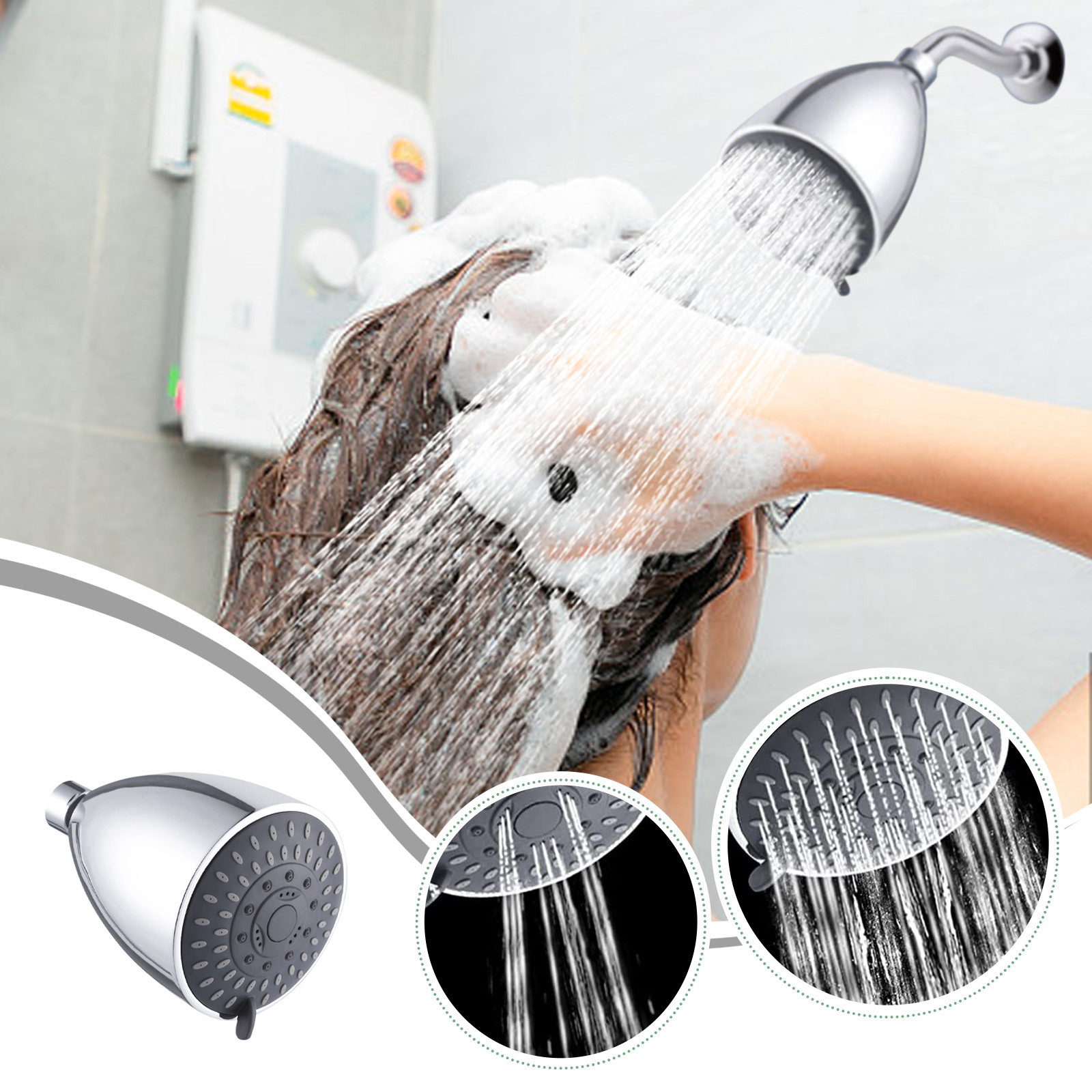 Shldybc With Filtering 5 Function Premium High Pressure Shower Head