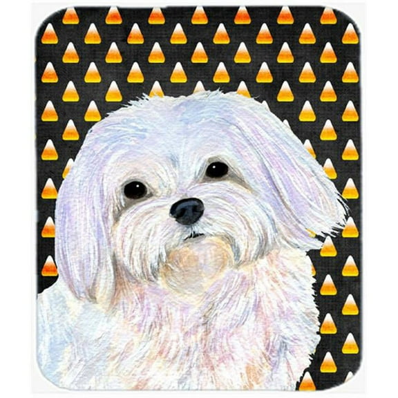 Maltese Candy Corn Halloween Portrait Mouse Pad, Hot Pad Or Trivet