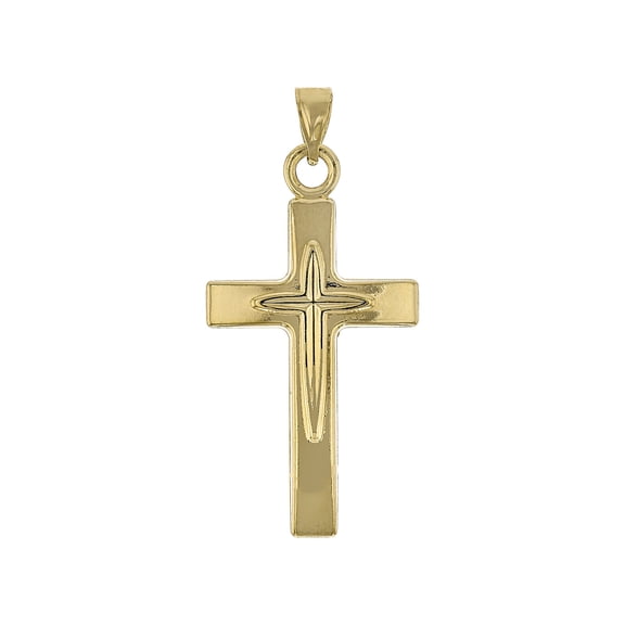 JTV 10K Gold Filled Polished Cross Pendant