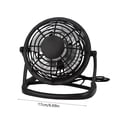 thumbnail image 3 of Naittoop Small Portable Plastic Desk Fan, 4-Inch USB Powered Personal Fan with 180° Rotation, Quiet Mini Fan for Bedroom Office Table Travel, Black, 3 of 6