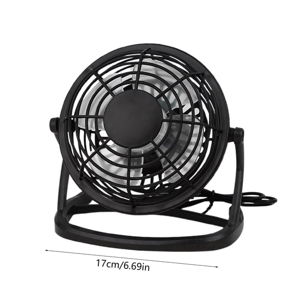 4 Inch Mini USB Desk Fan, Portable Quiet Cooling Fan for Office Home, USB Powered Desktop Fan with Black Finish, Personal Air Circulator YYUZH