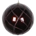 thumbnail image 1 of Vickerman MT198275D 6 in. Chocolate Candy Glitter Net Ornament - 2 per Bag, 1 of 3