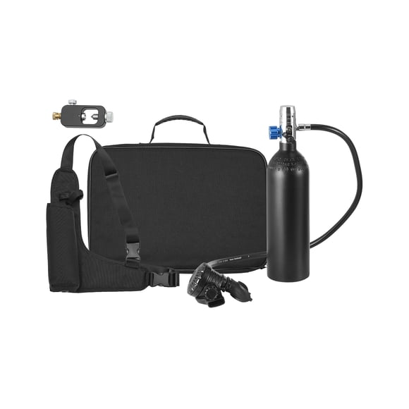 VEVOR Scuba Tank, 1L Portable Diving Tank, Diving Oxygen Cylinder Support 15-20 Minutes Underwater Breathing, 98.43 ft Diving Depth
