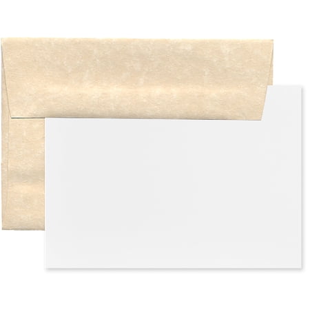 JAM Paper Stationery Set, A2 Size, Natural Parchment, 25/Pack