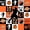 Orange Black White, variant on Castle Fairy Basketball Print Checkered Twin Bedding 7-Piece, Vintage Watercolor Splash Bedding Comforter Set, Orange Black White,Black Reversible