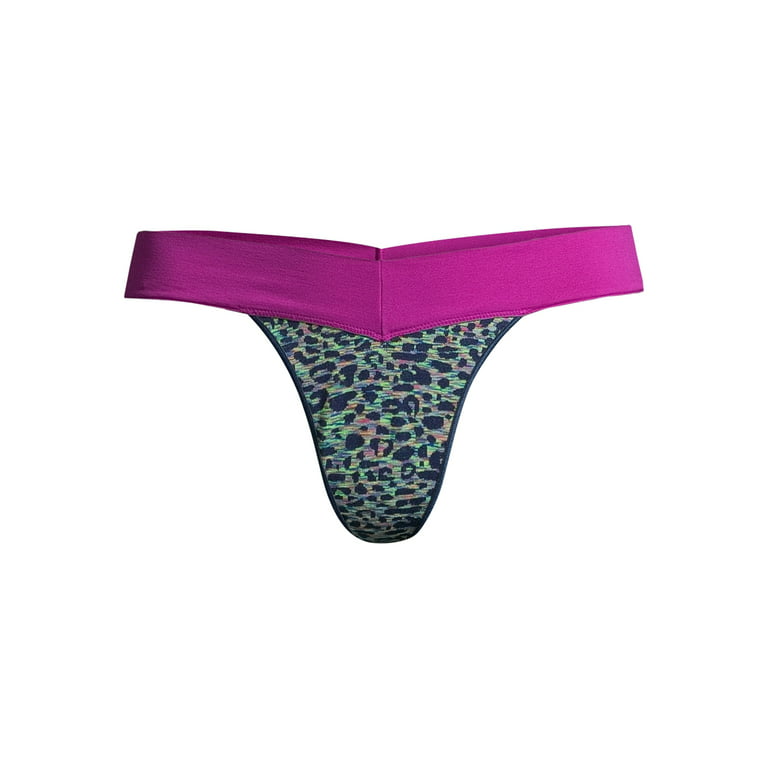 Victorias Secret Pink No Show Thong Panty Leopard Print Pack