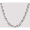 thumbnail image 5 of Sterling Silver 9.15mm Pave Curb Chain (20 X 9.15) Made In Italy qcf250-20, 5 of 5