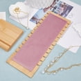 thumbnail image 5 of 1Pc Wood Slant Back Display Stand Velvet Soft Mat Necklace Storage Rack Space-Saving Chain Organizer Rectangle Detachable Pendants Holder with Base And Holder for Jewelry Storage, 5 of 8