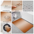 thumbnail image 6 of Burnt Orange Ombre Bath Mat 3 Piece Bathroom Rug Set, Modern Gradient Abstract Art Non Slip Bath Rug Contour Mat and Toilet Lid Cover, Absorbent Shower Mats Soft Bath Rugs and Mats Sets, 6 of 8
