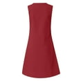 thumbnail image 4 of Aboser Womens Casual Sleeveless Dresses Cotton Linen Midi Dress Solid Loose Fit Sun Dresses Plus Size V Neck Beach Dress Lightweight Plain Tank Dresses, 4 of 6