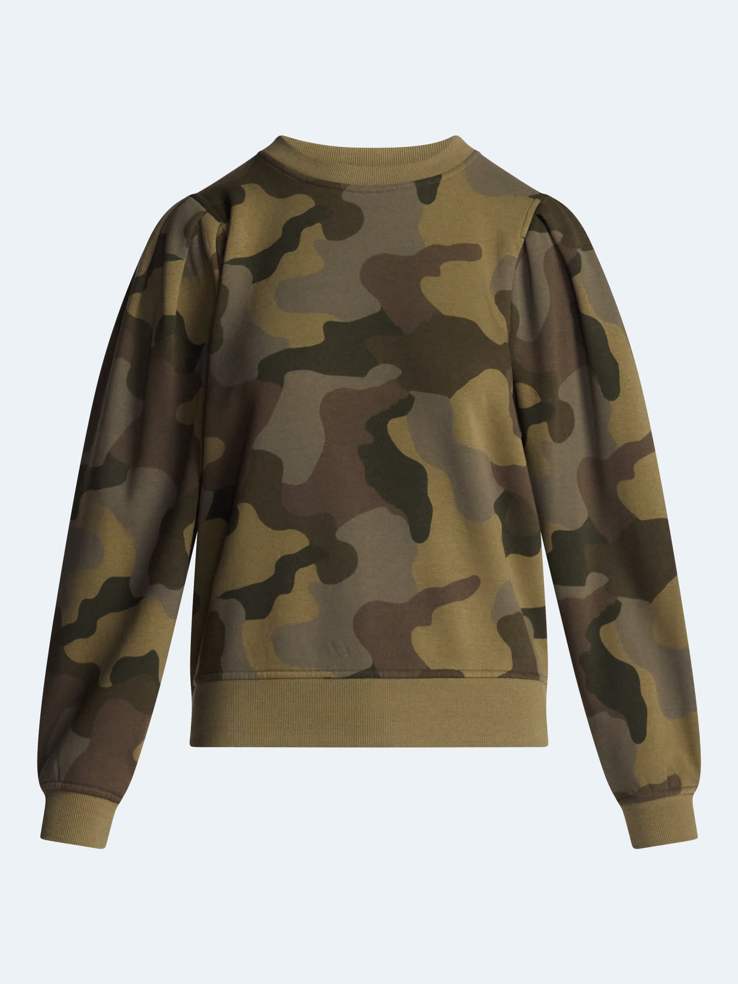 Scoop Women’s and Women's Plus Pleat Shoulder Sweatshirt, Sizes XS-4X