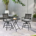 thumbnail image 4 of Costway 360° Swivel Bar Stool Set of 2 Counter Height Bar Chair with Metal Frame, 4 of 9