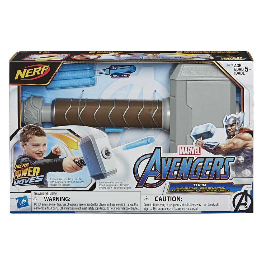NERF Power Moves Marvel Avengers Thor Hammer Strike Fast Shipping For Xmass 