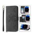 thumbnail image 1 of SaniMore for iPhone 13 Pro 6.1" Magnetic Flip Wallet Case with Cross Body Strap, PU Leather Case with Card Slot & Multi-Angle Kickstand Shockproof Protective Case for Girls Ladies, Black, 1 of 12