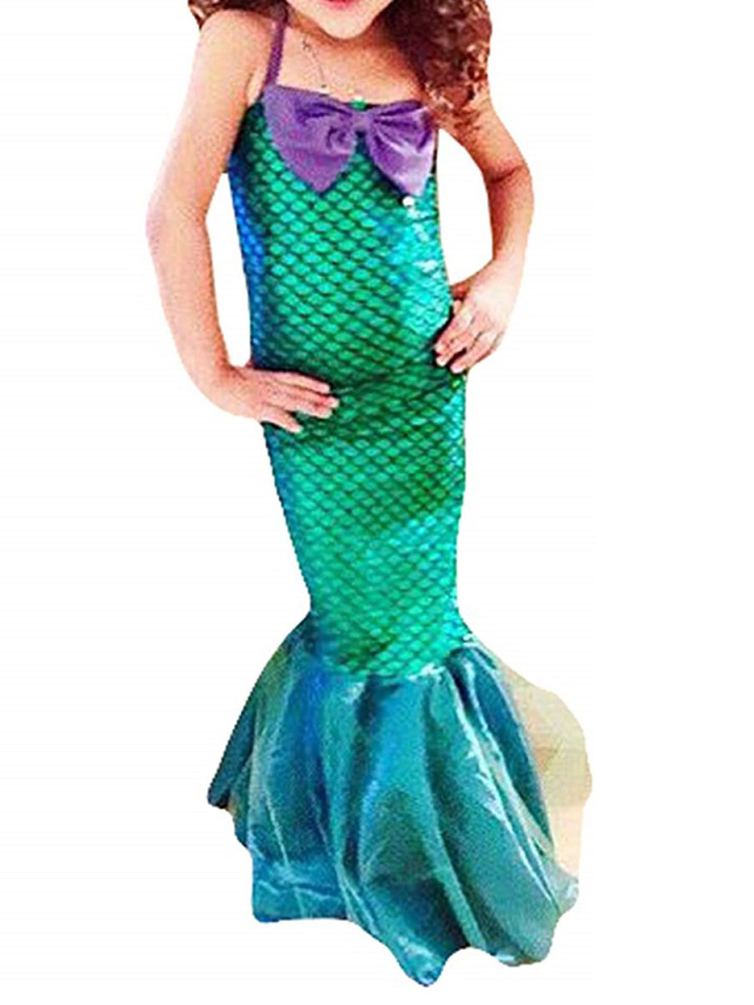 Girl Dress The Little Mermaid Tail Princess Ariel Costume Summer Fancy Cosplay 