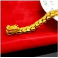 thumbnail image 5 of HOOUN Bracelet Dragon Homme 24K BAHT Thaïlandais Or Jaune GP 8.2 Pouces 30g, 5 of 5