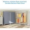 thumbnail image 3 of VIPEK V4C Garment Rack with Cover Heavy Duty Covered Clothes Rack, White Metal Closet Rack with Gray Cover, 3 of 8