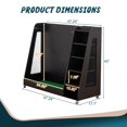 thumbnail image 2 of Morufur Golf Bag Storage Rack with Locking Wheels, 3 Golf Bags Organizer for Garage Car Trunk, Black, 2 of 9
