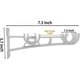 thumbnail image 2 of Curtain Rod Bracket, Double Track, Wall Mounted, Curtain Rod Hooks, Aluminum Alloy, 1 Pair For 28mm-32mm Rod, (double Rod, White), 2 of 5