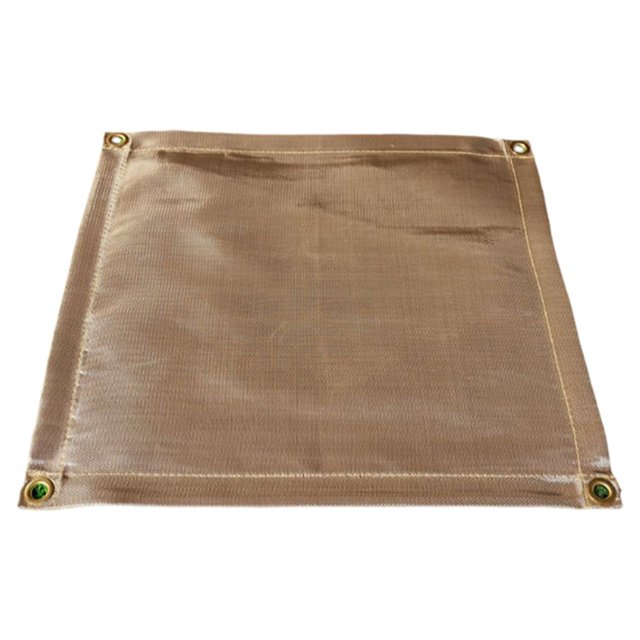 Eigraketly Malla bloqueadora solar Resistencia a altas temperaturas Accesorios para acampar Manta de fuego antiquemaduras Almohadilla a prueba de Estufas de camping