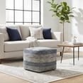 thumbnail image 2 of Pemberly Row Contemporary Boho Square Pouf in Patterened Teal Cotton, 2 of 9