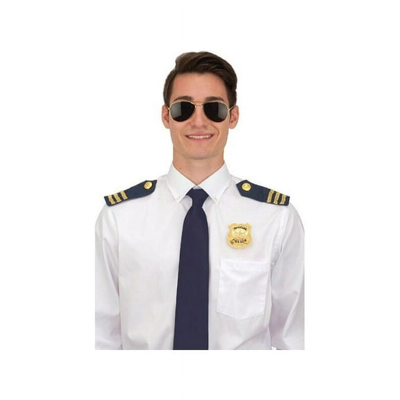 Police Costume Set- Sunglasses, Epaulets, & Badge